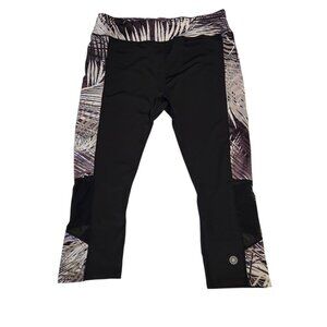 Full Beauty Sport Leggings Capri Athleticwear Yoga Walking‎ CrossFit 14/16 Black
